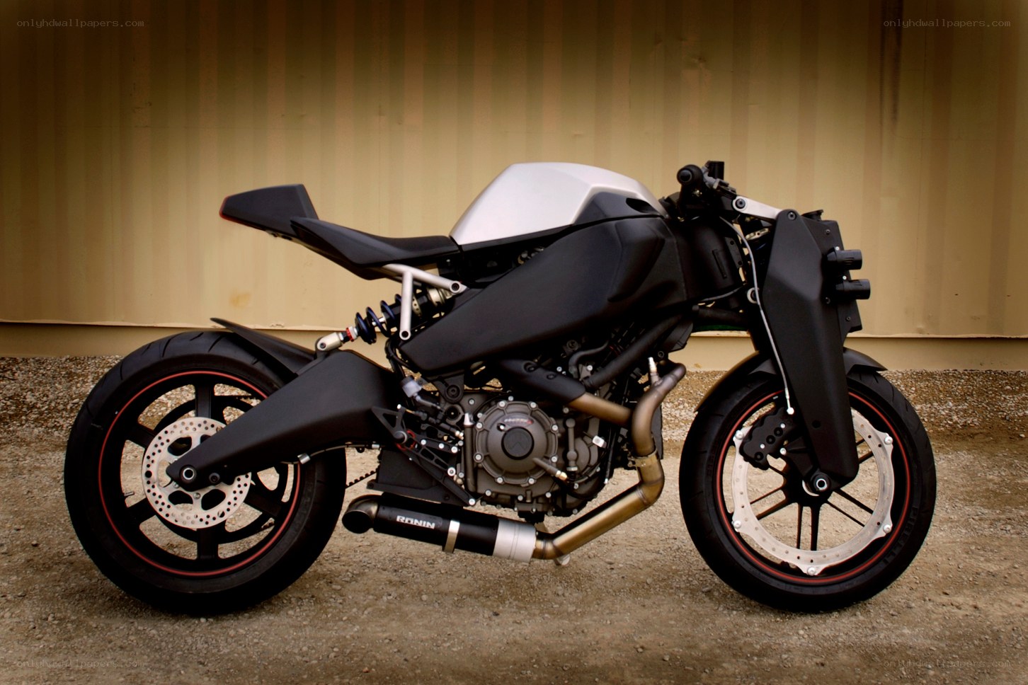 black and silver custom motorcycle
