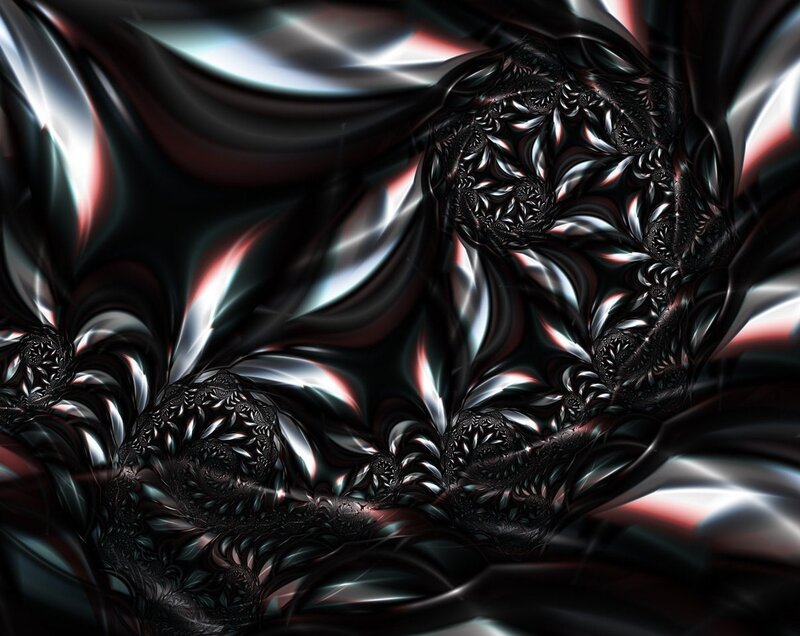 Black and Silver Fractal Pattern
