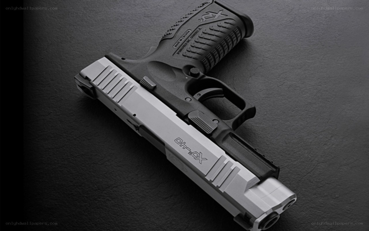 Black and silver handgun