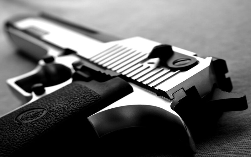 Black and Silver Handgun — Dramatic, Photograph