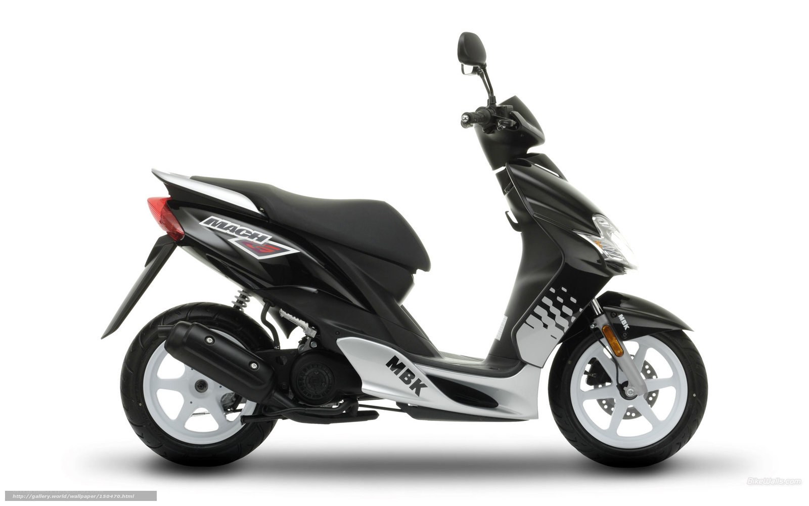 Black and silver MBK Mach 3 scooter