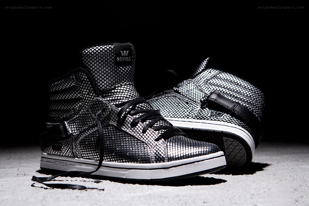 black and silver mesh sneakers