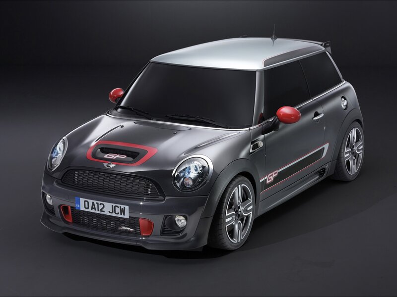 Black and silver MINI GP car