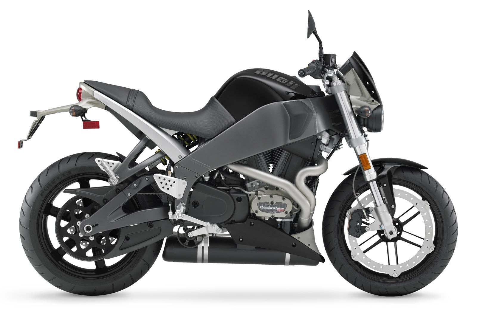Black and silver motorcycle