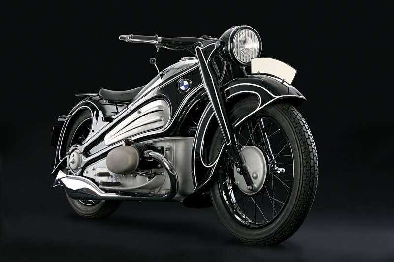 Black and Silver Motorcycle — Dramatic, Headlight