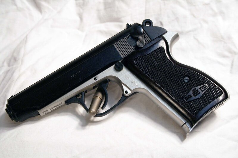 black and silver pistol