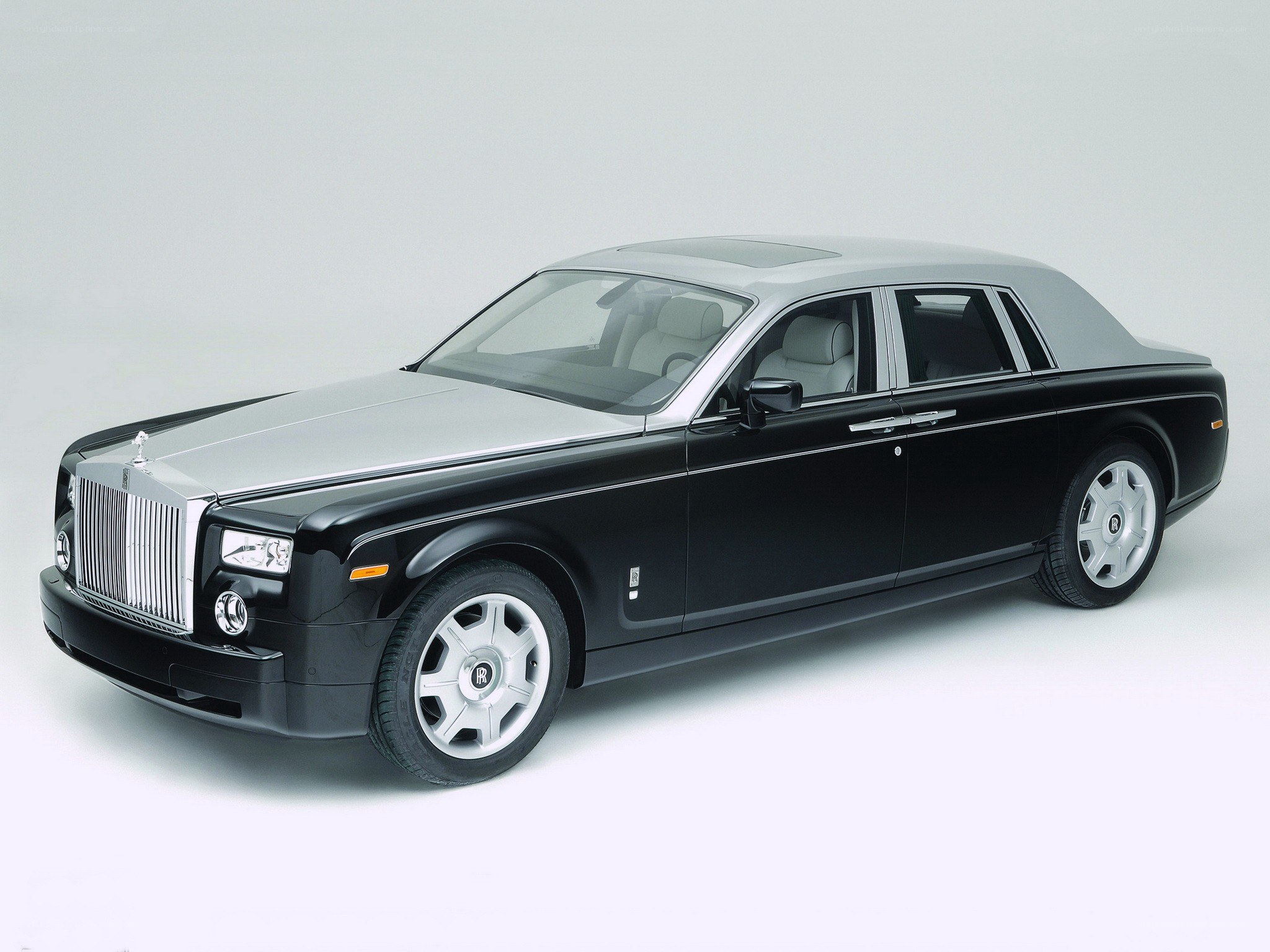 Black and silver Rolls-Royce