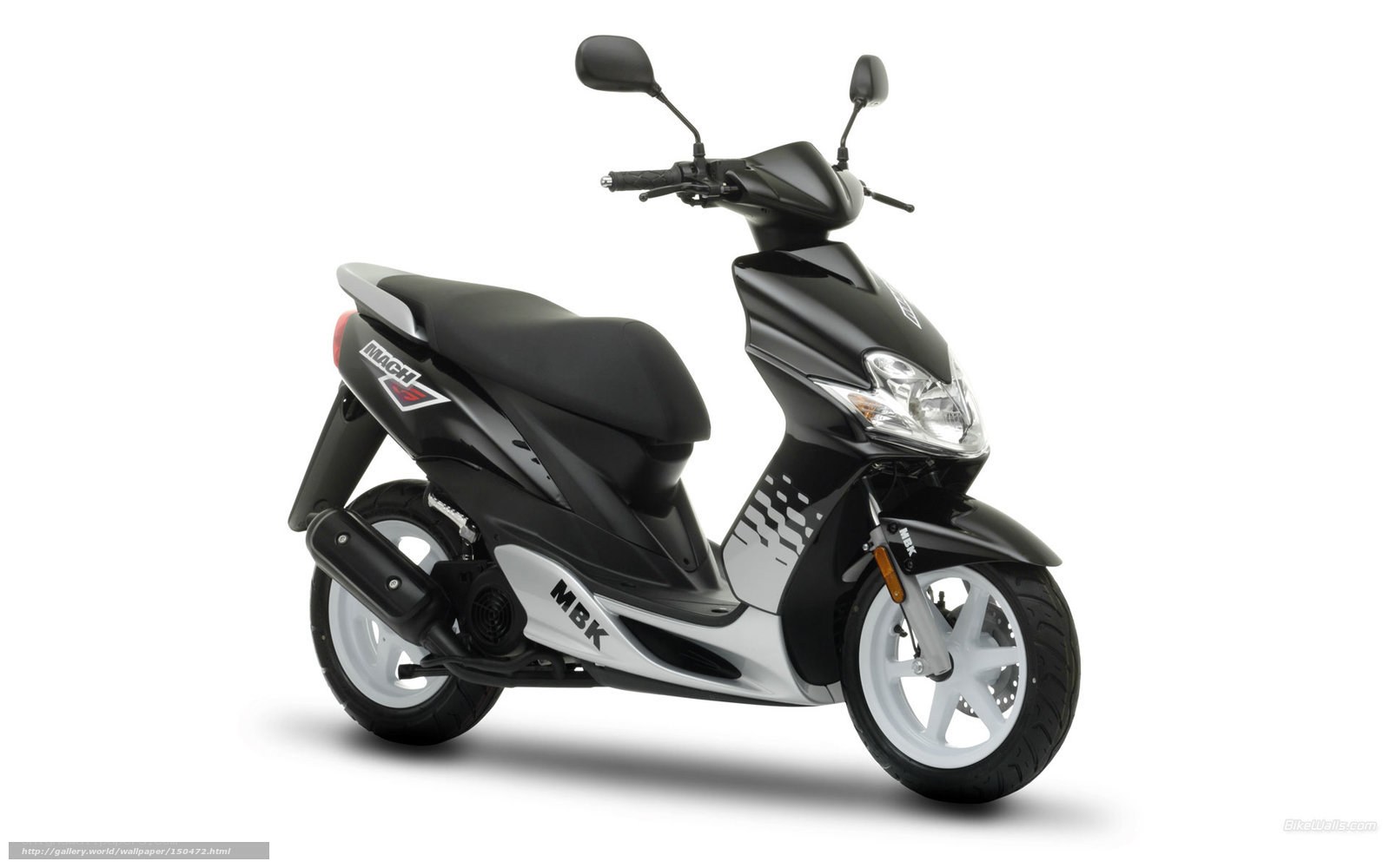Black and silver scooter