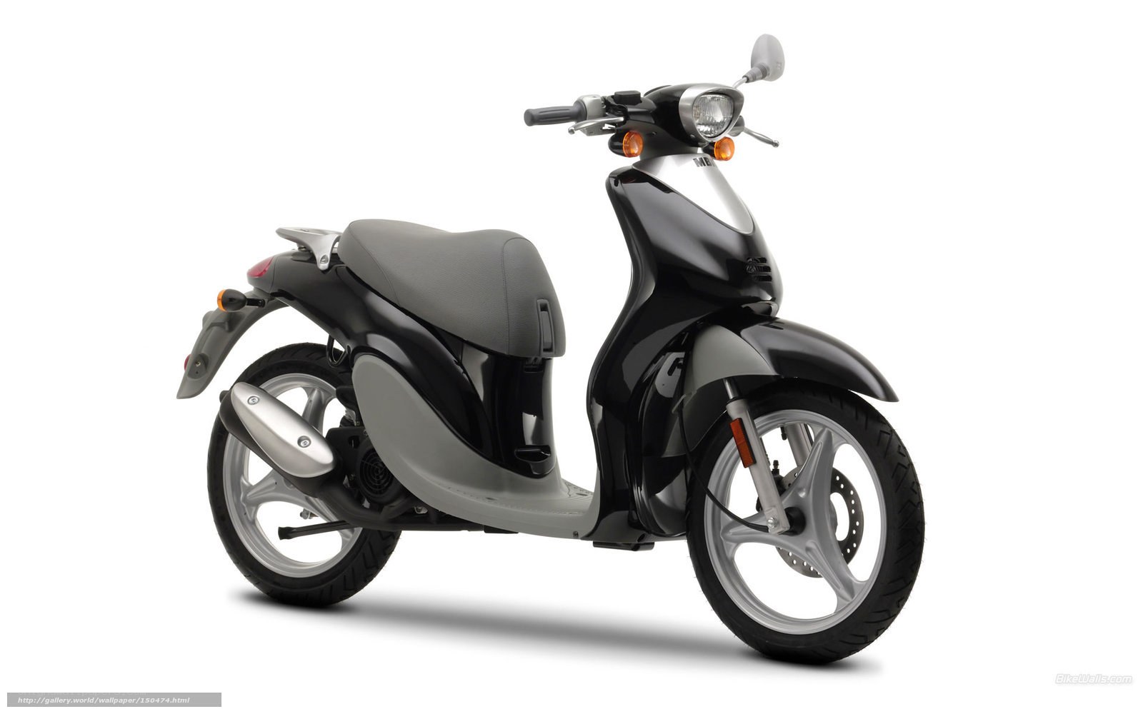 black and silver scooter