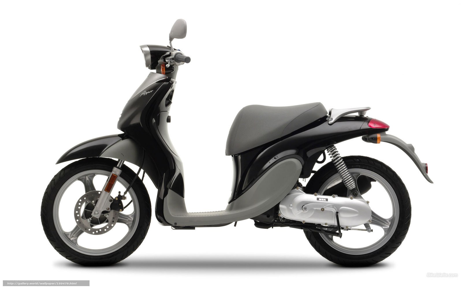 black and silver scooter