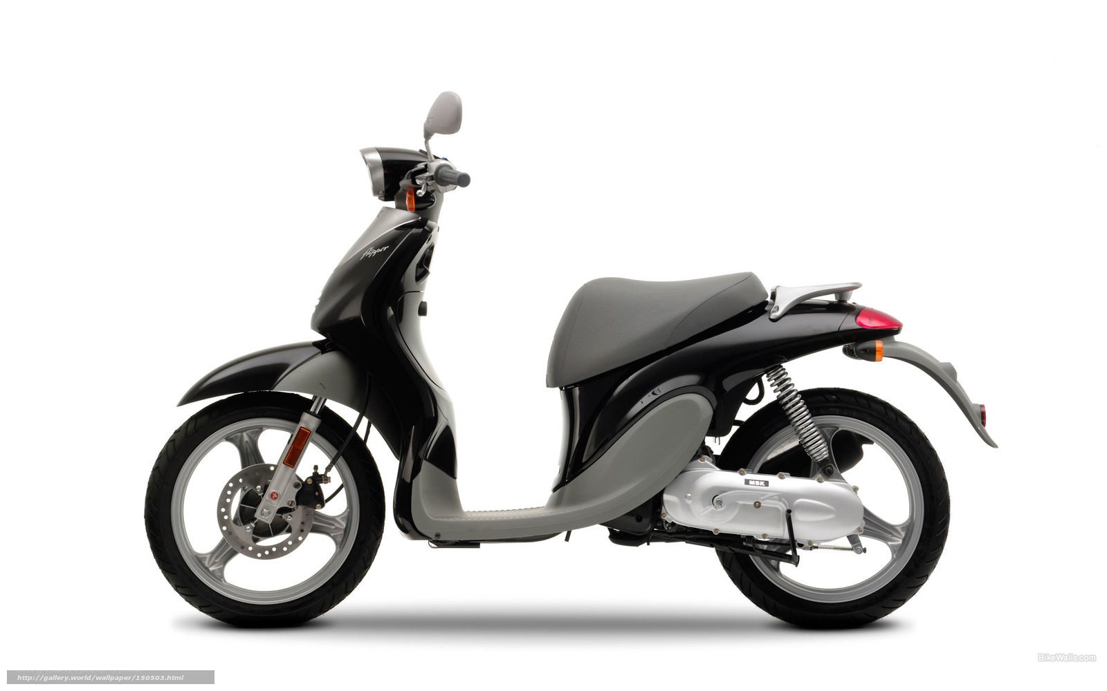 black and silver scooter