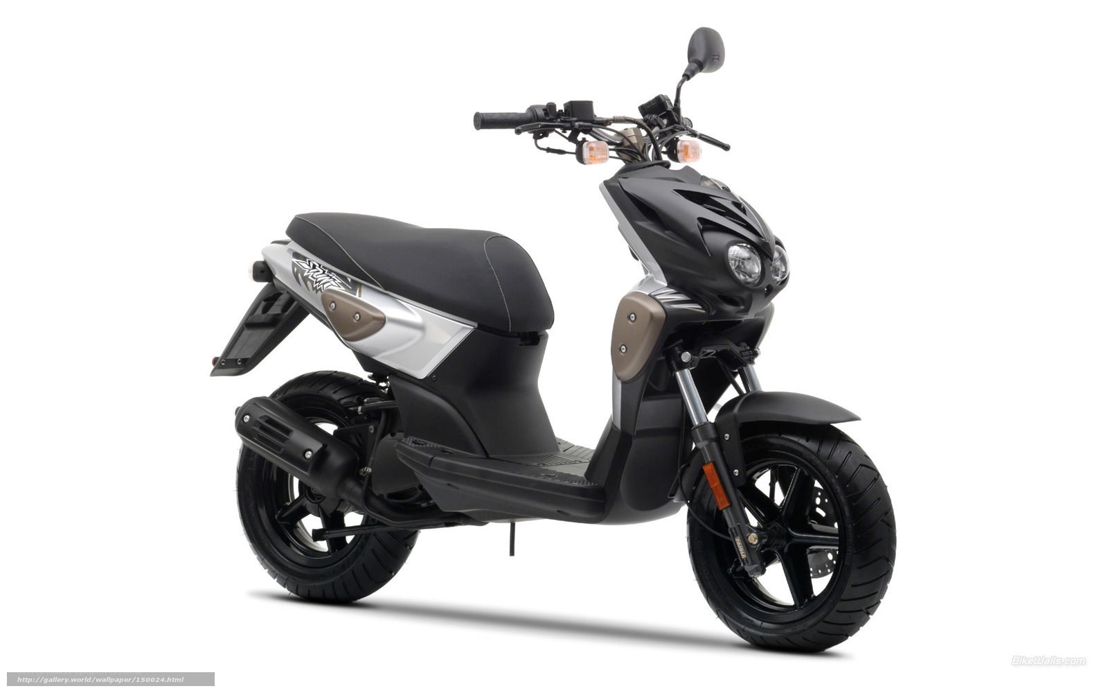 black and silver scooter