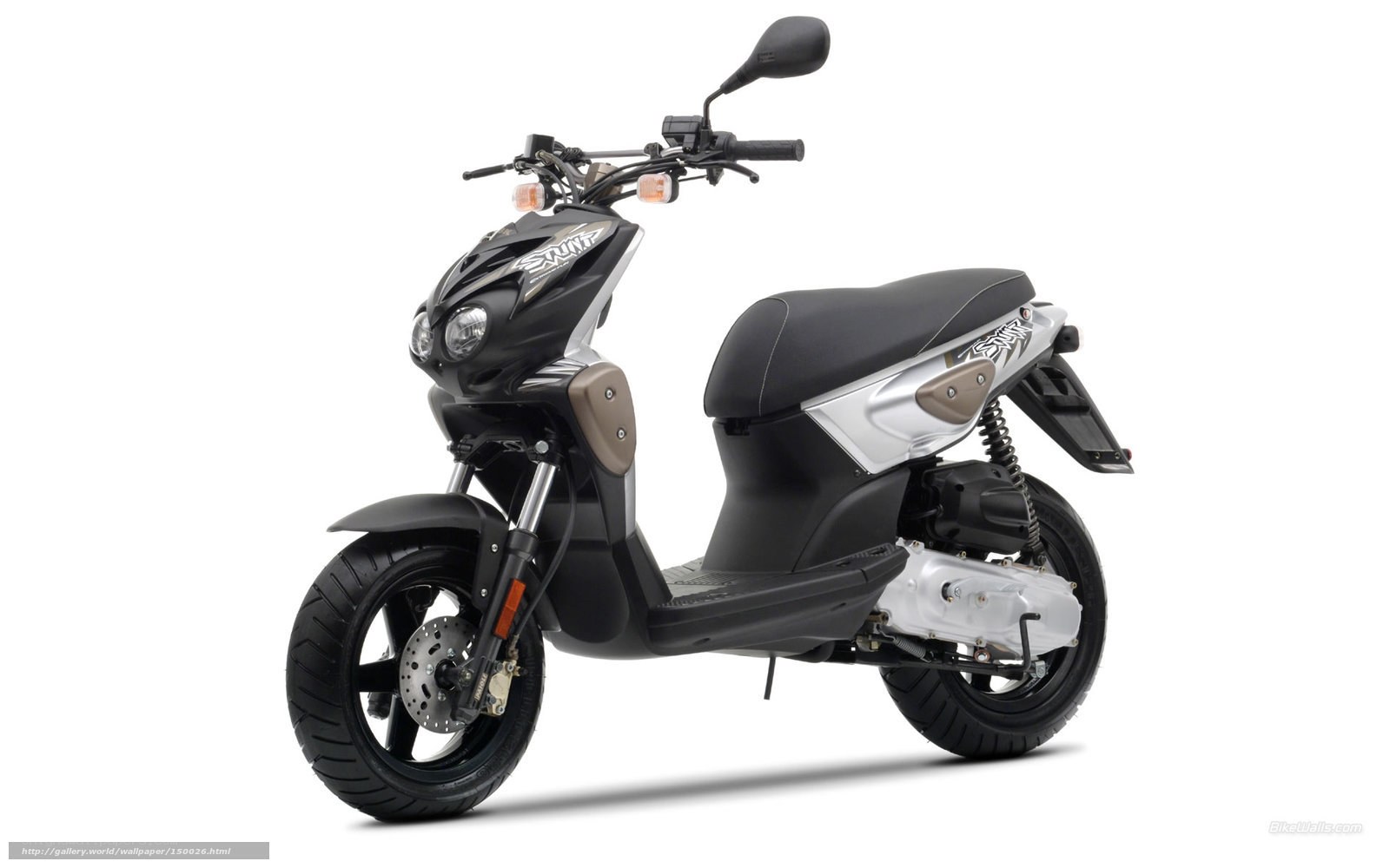 black and silver scooter