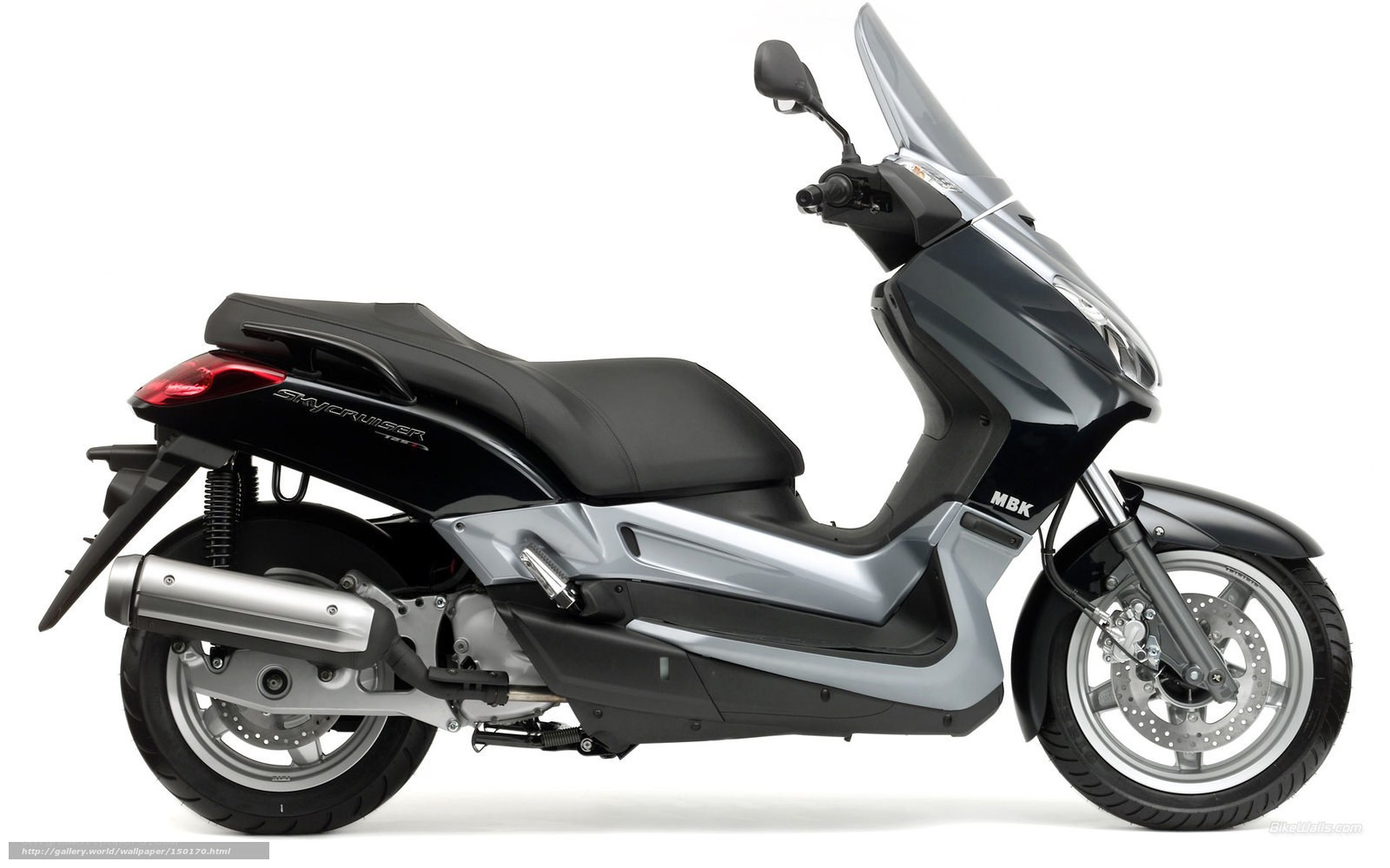 black and silver scooter