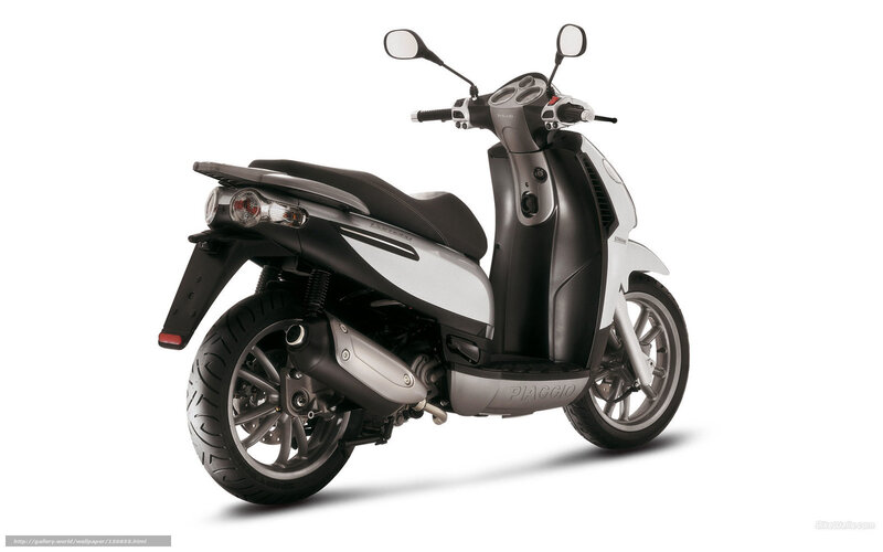 Black and Silver Scooter — White