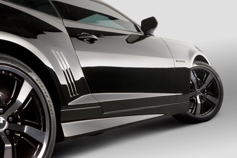 black and silver sports car