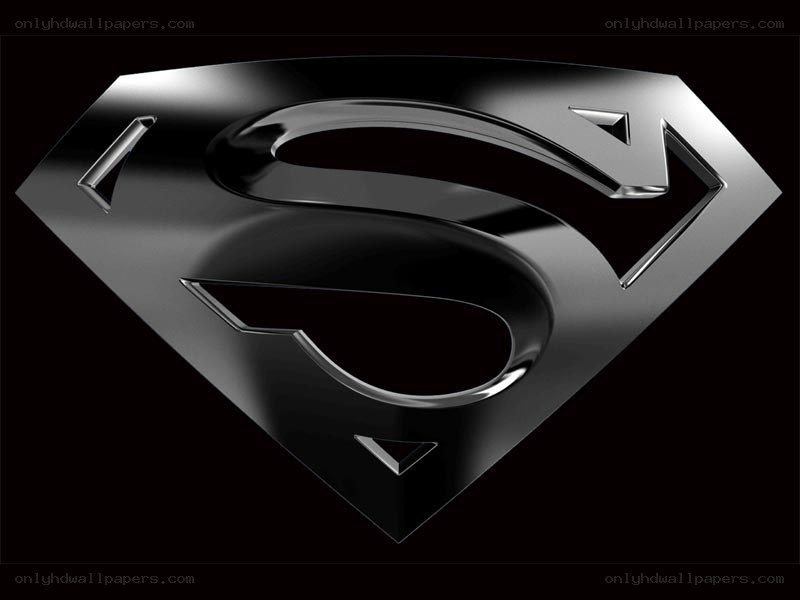 black and silver superman logo