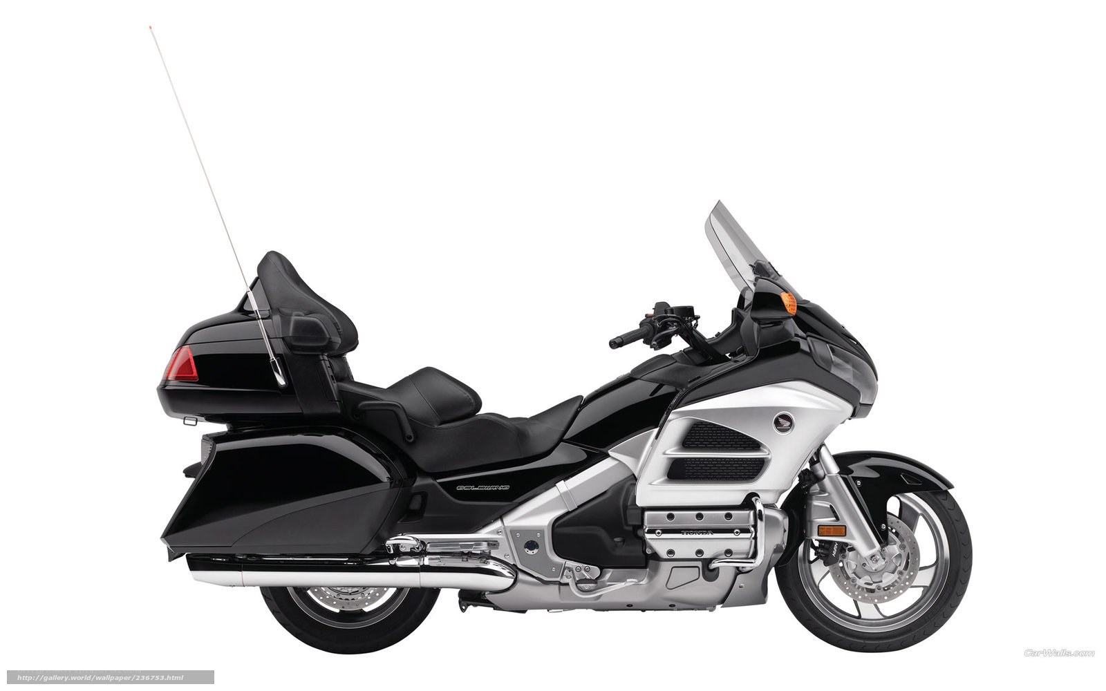 black and silver touring motorcycle
