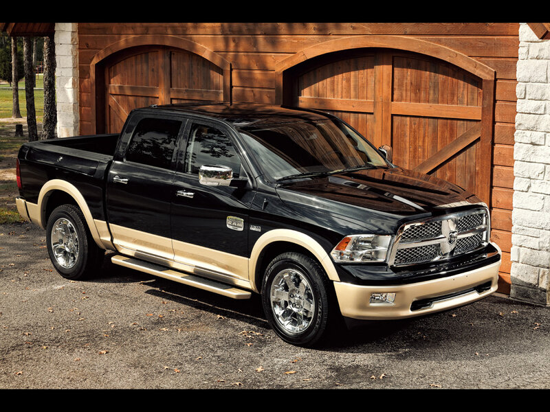 black and tan pickup truck