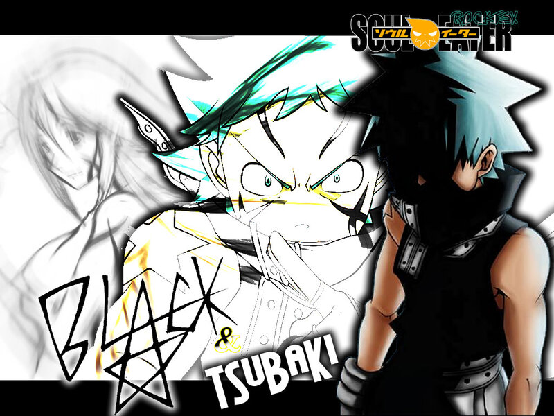 Black and Tsubaki from Soul Eater