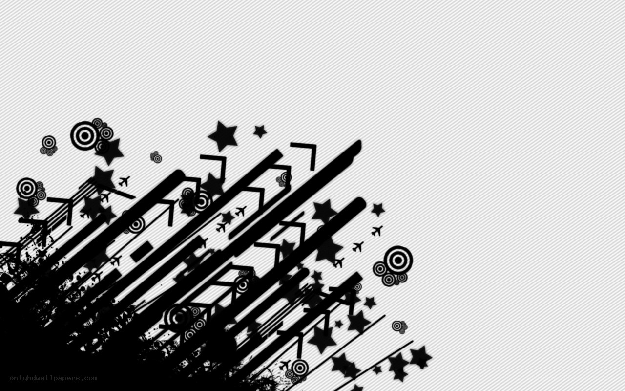 black and white abstract design