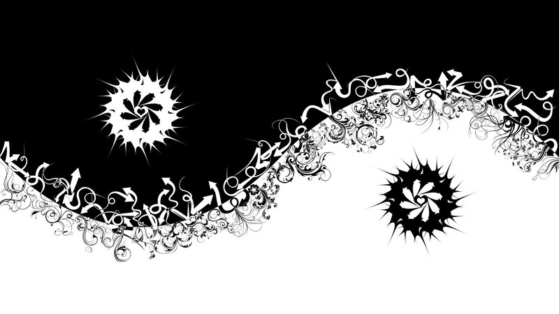 black and white abstract design