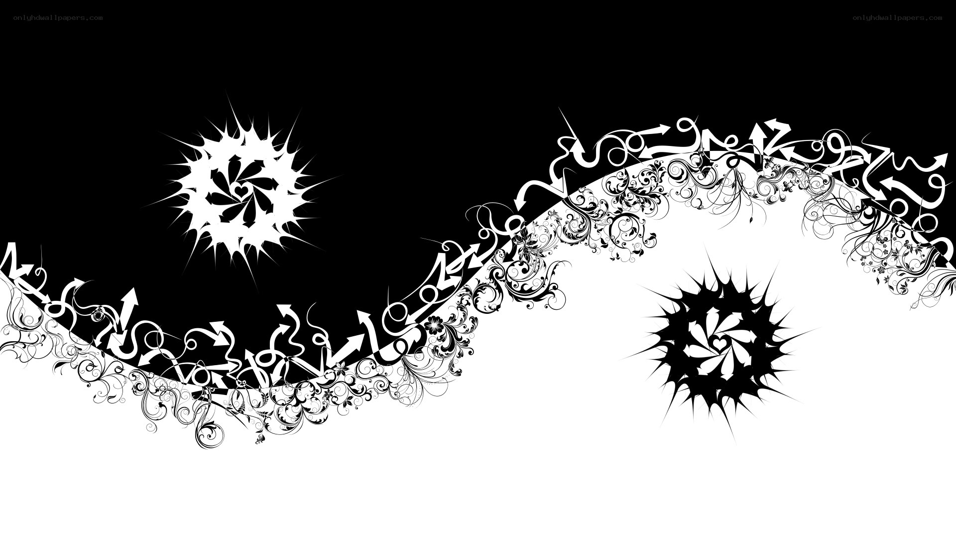 black and white abstract design