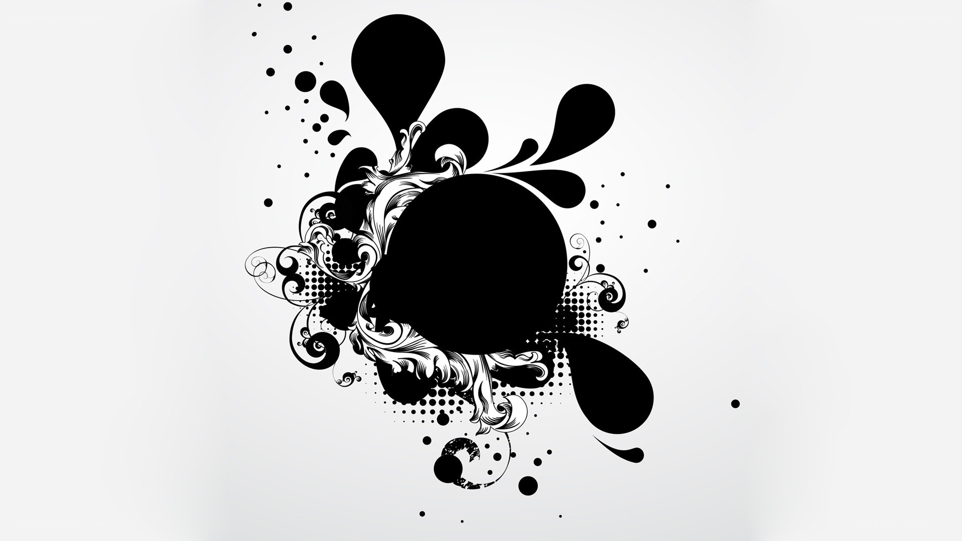 black and white abstract design
