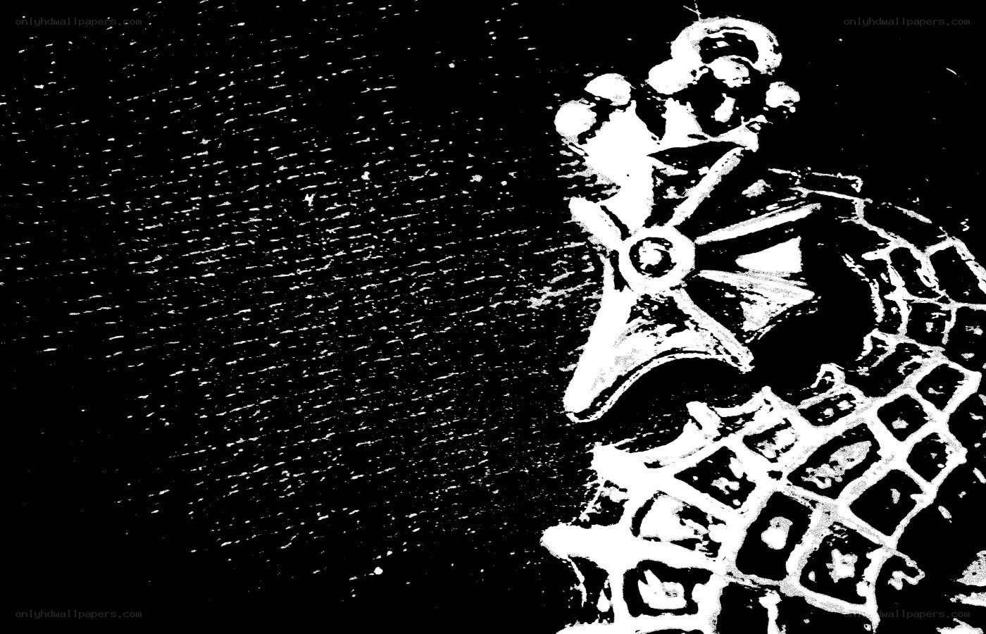 black and white abstract design
