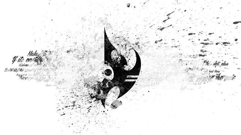 Black and White Abstract Design — Dramatic, Digital Art