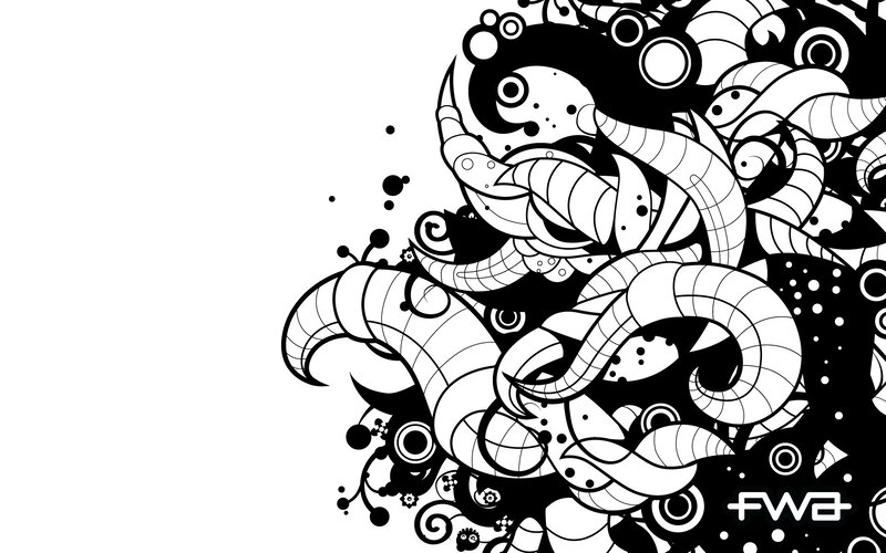 black and white abstract pattern