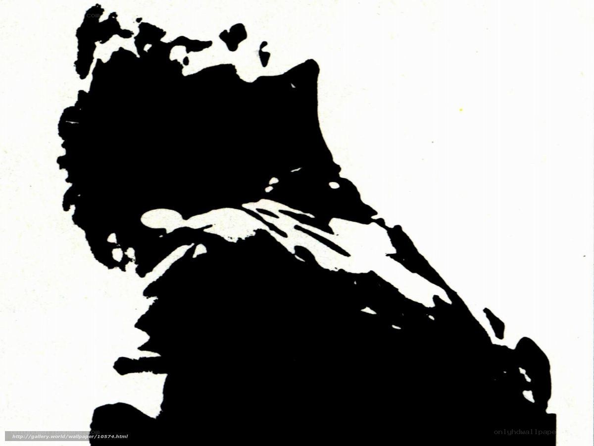 black and white abstract silhouette
