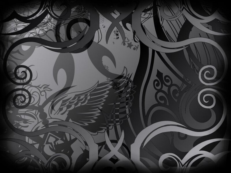 black and white abstract swirls