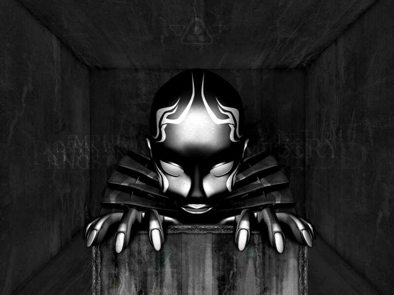 Black and White Alien Creature
