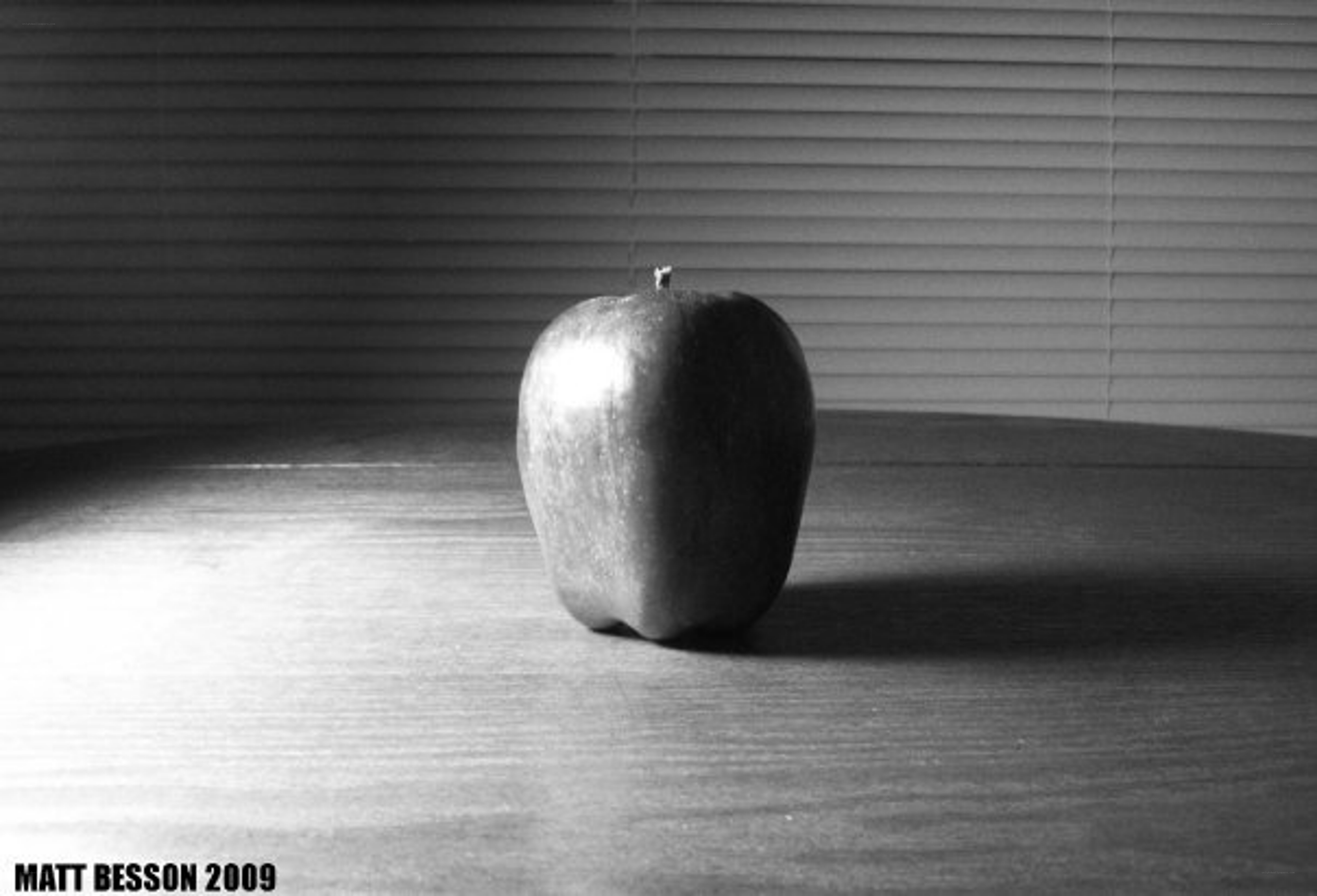 black and white apple photo