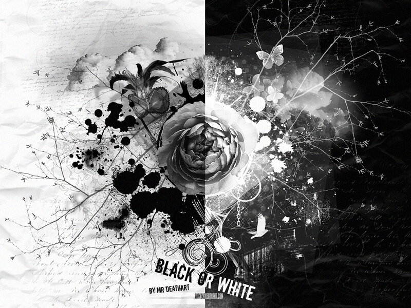 Black and White Art Collage