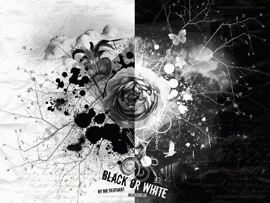 Black and White Art Collage