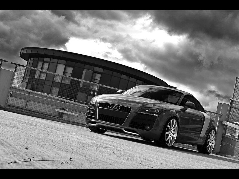 Black and White Audi Car