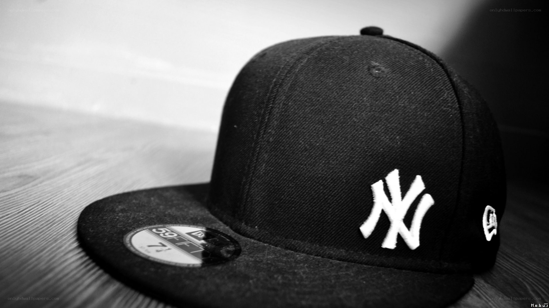 black and white baseball cap