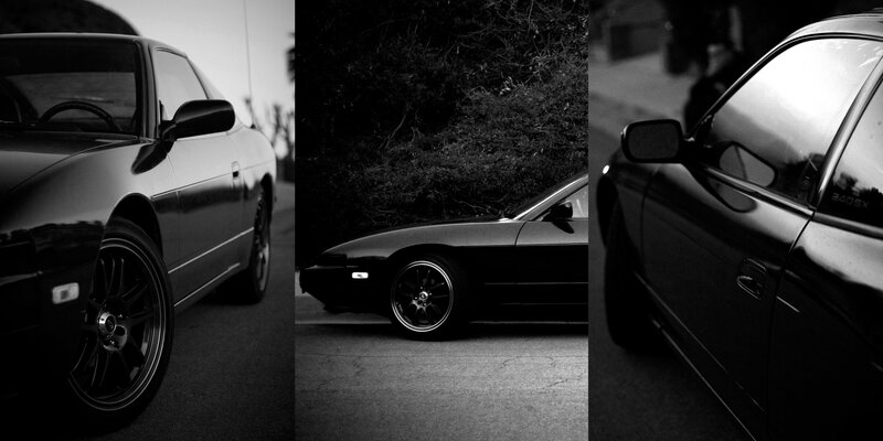 black and white car photography