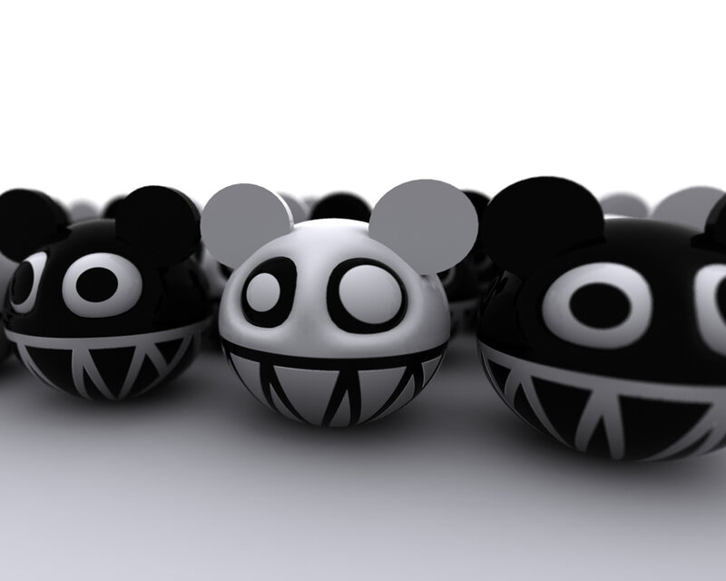 black and white cartoon characters