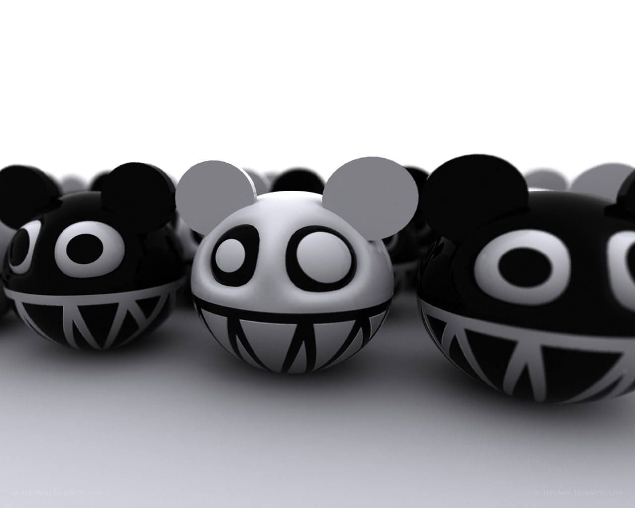 black and white cartoon characters