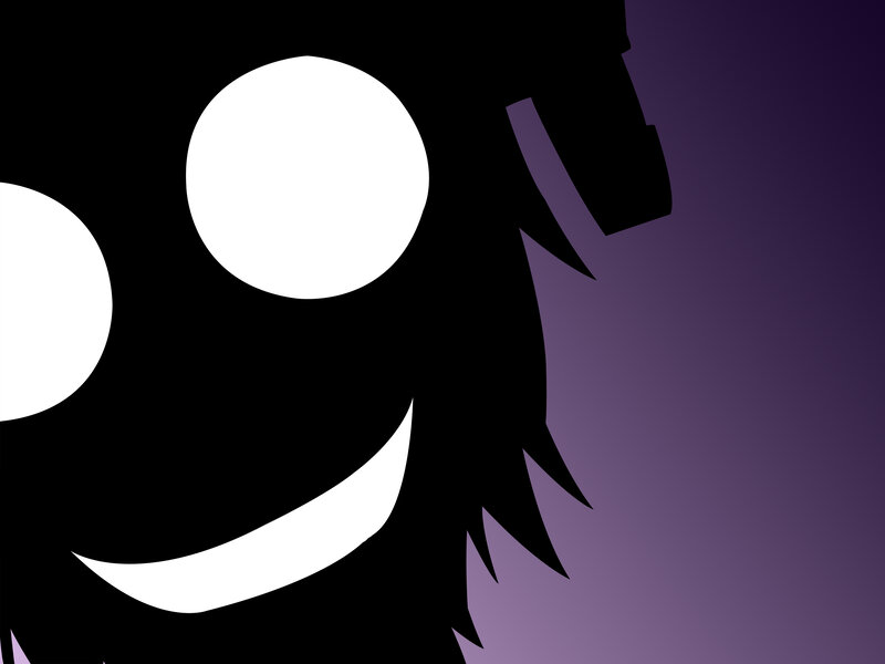 black and white cartoon face