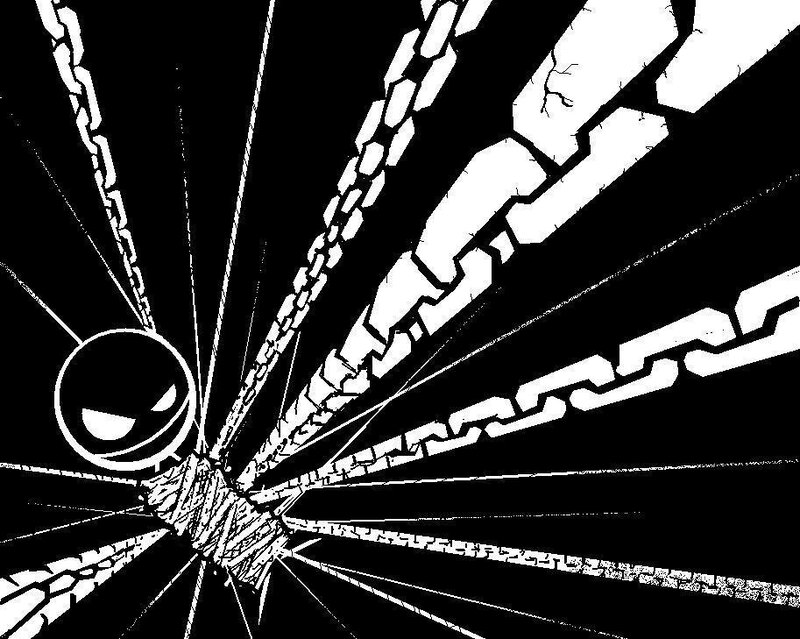 Black and White Chain Explosion