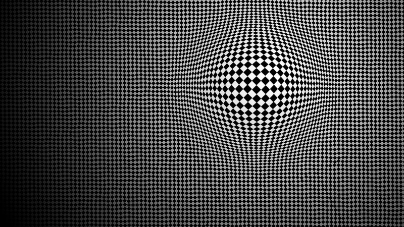 Black and White Checkerboard — Hypnotic, Abstract