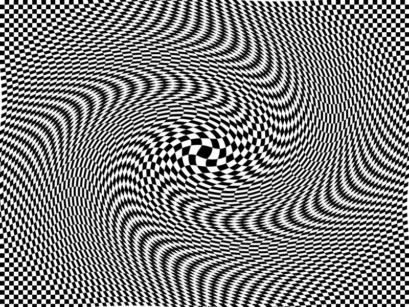 Black and White Checkerboard — Hypnotic