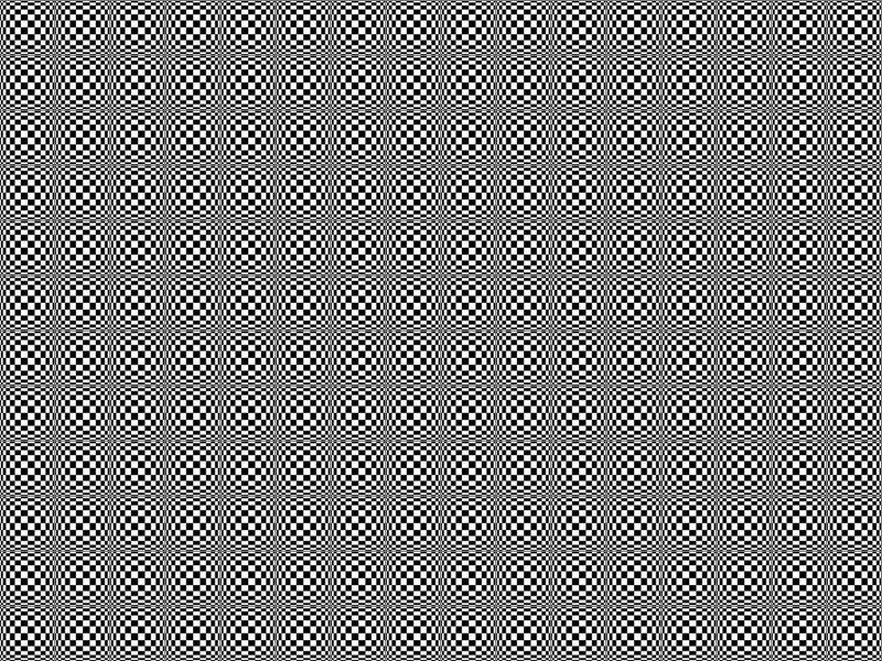 Black and White Checkerboard — Optical Illusion
