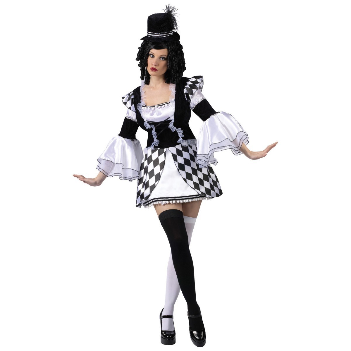 black and white checkered costume
