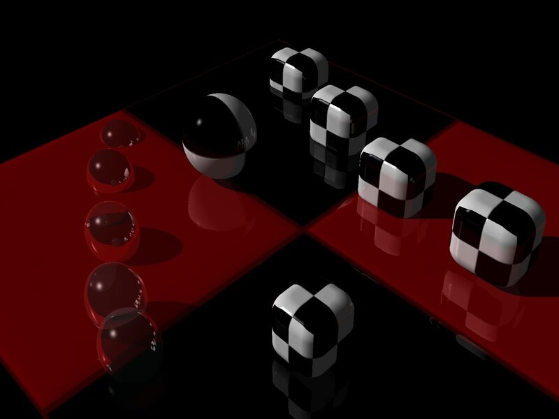 Black and White Checkered Cubes