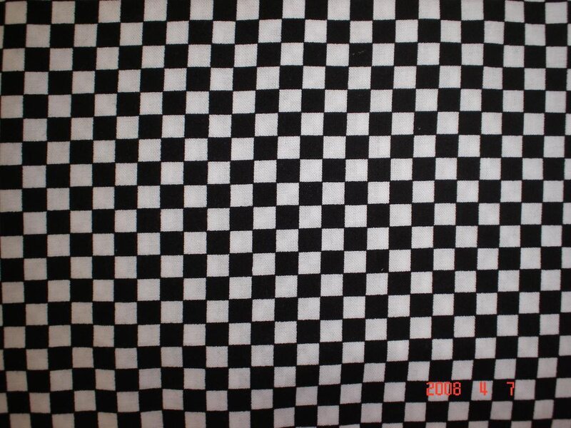 black and white checkered fabric